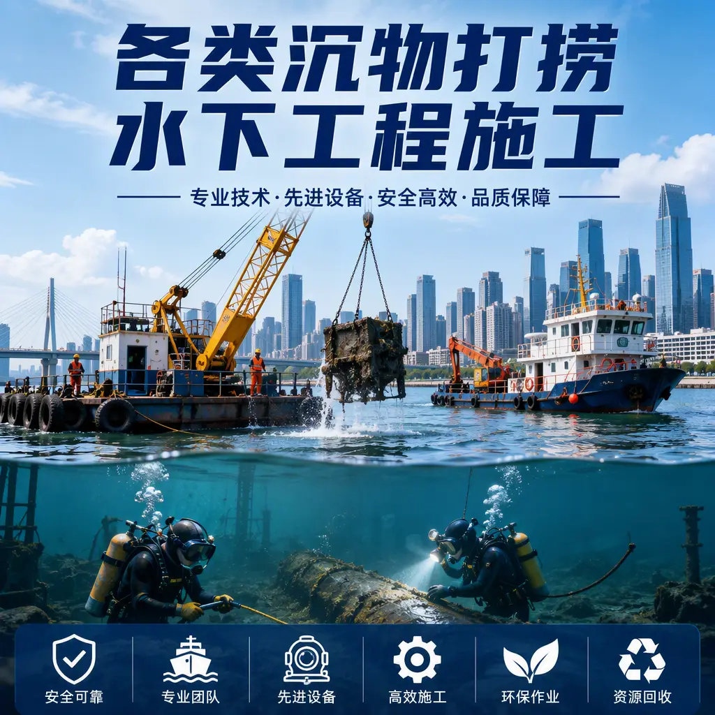 施秉各类沉物打捞，水下工程施工